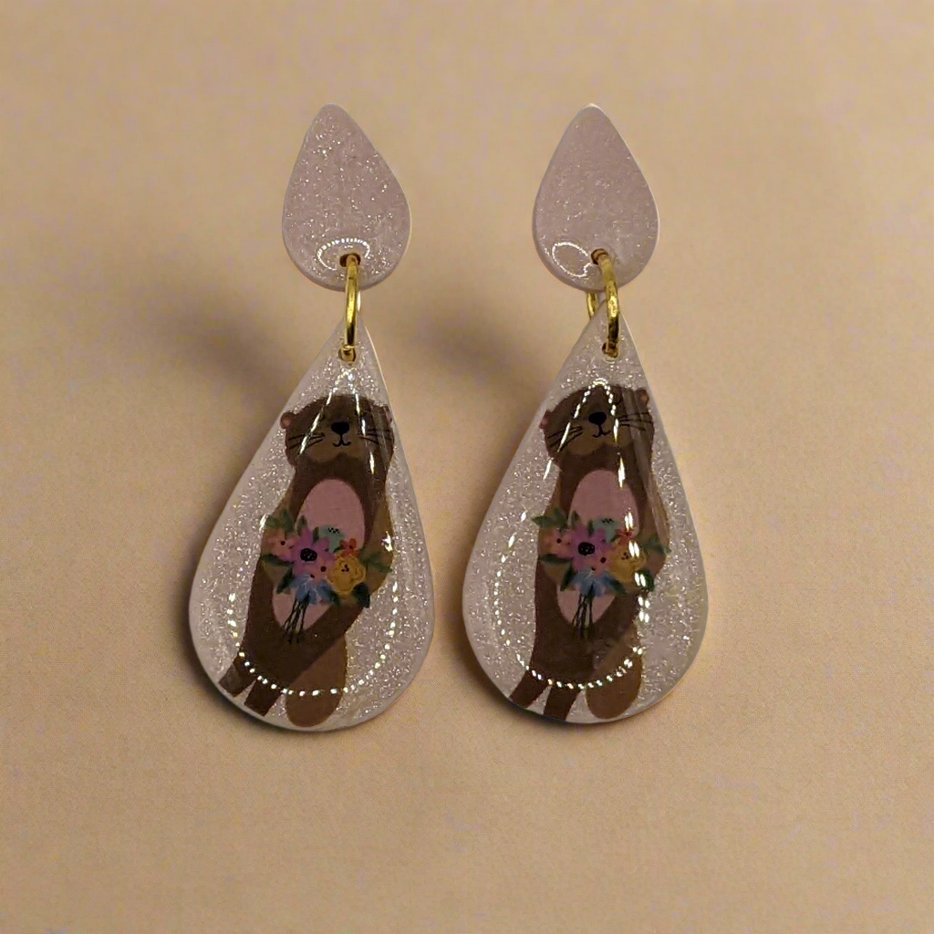 Adorable Otters Earrings
