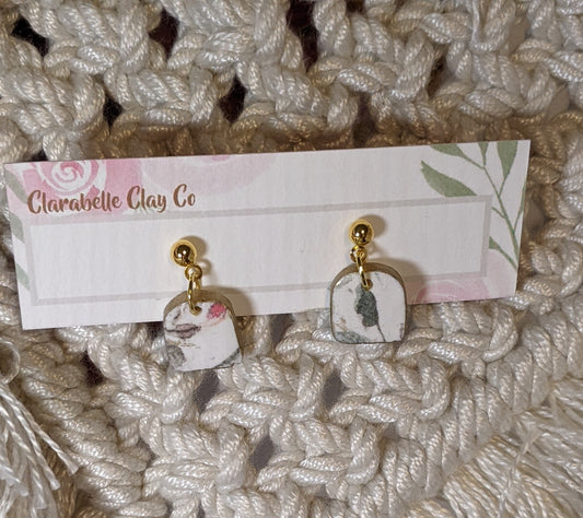 Floral Printed Dangle Earrings