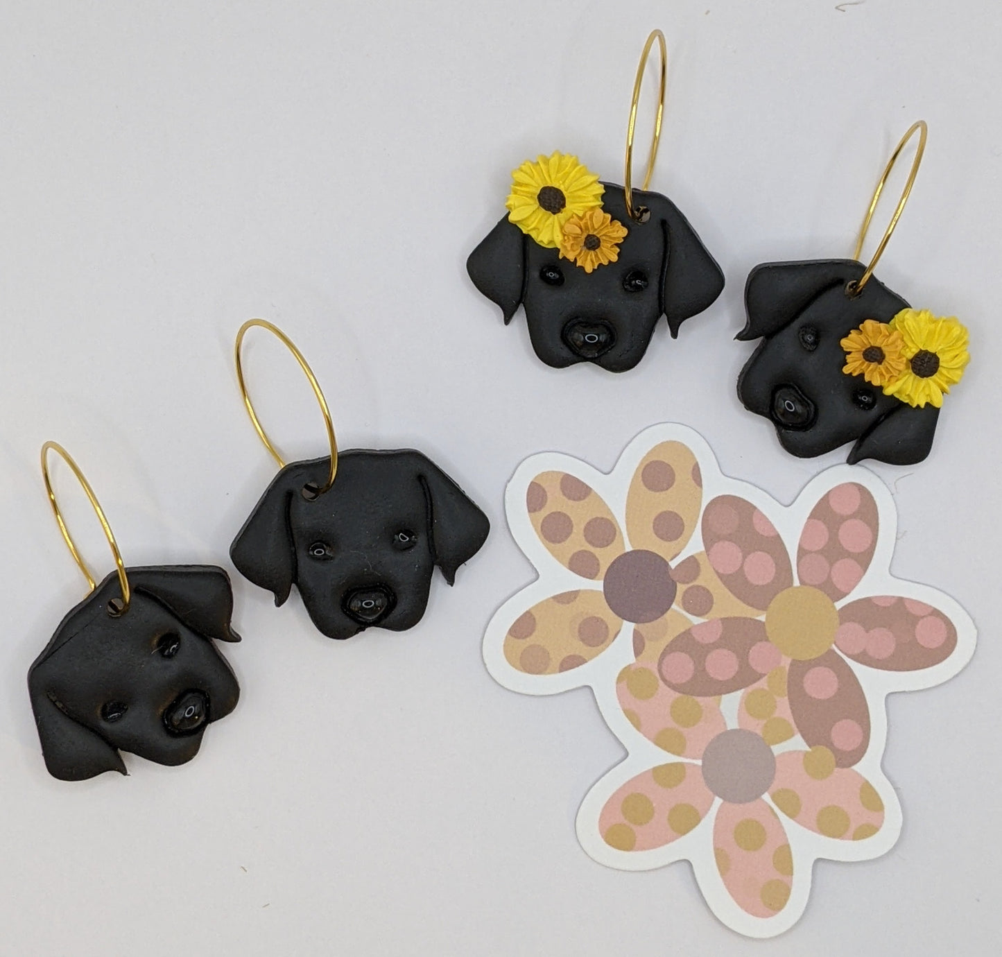 Black & Chocolate Lab Earrings